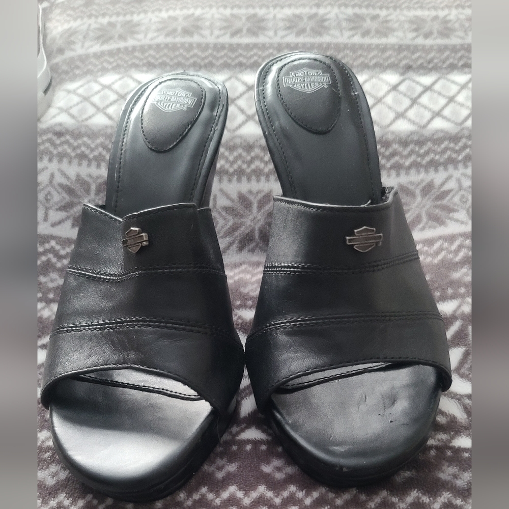 Harley-Davidson Leather Heel Sandals - Picture 4 of 10